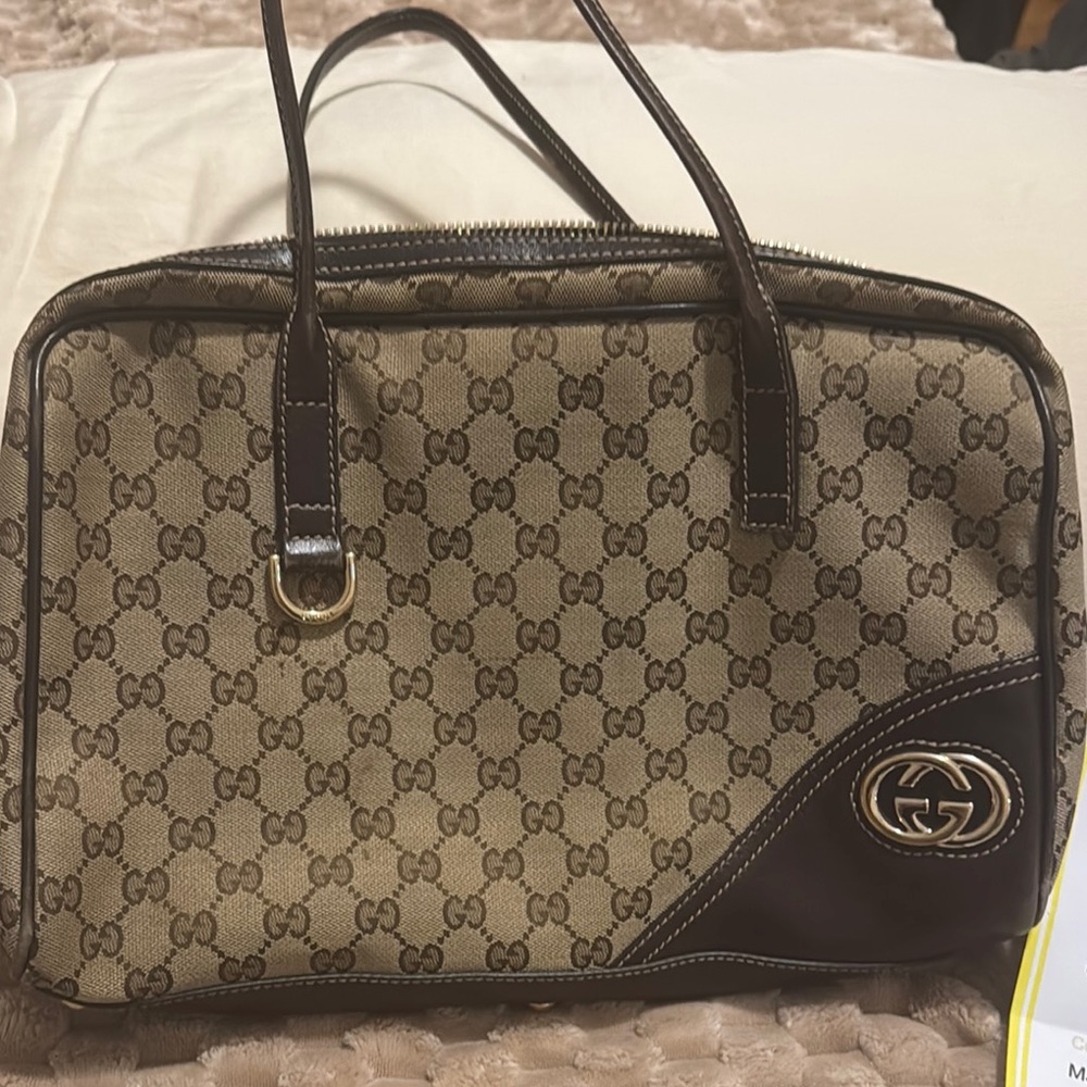 Gucci Red and Green Striped Bag